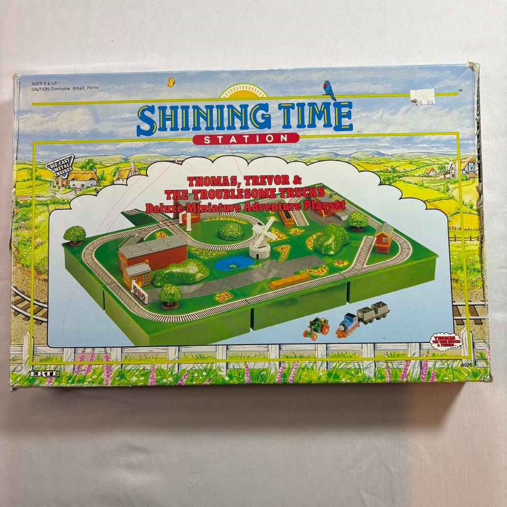 Vtg 1991 Ertl Thomas Trevor Troublesome Trucks Deluxe Miniature Playset Open Box